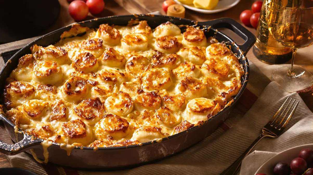 Gratin de poireaux et Saint-Jacques : la recette simple qui épate à chaque dîner de fête Gratin de poireaux et Saint-Jacques : la recette simple qui épate à chaque dîner de fête